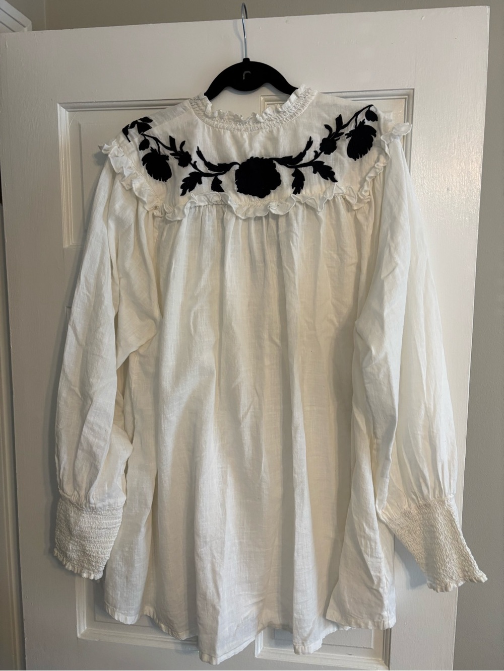 Free People Rose Vines Embroidered Blouse - Picture 5 of 8